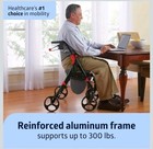 Medline Premium Empower Rollator Walker With Memory Foam Seat Black  300 Lb
