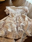Vtg Lidl Dollys Girls 4 Frilly Lace Ruffle Flower Dress Prairie Peasant Pageant