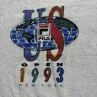 Vintage 1993 Fila Us Open Tennis New York City Shirt Size Medium 90s