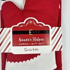Nwt Sur La Table Apron Santa s Helper Christmas Holiday Apron Mitt Set Adult