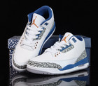 Jordan 3 Retro  white And True Blue  Men s Basketball Shoes Mid Top Us Size7-12