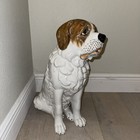 Vintage Italian Pottery Terra Cotta Saint Bernard St Bernard