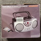 Sylvania Srcd243m Black Portable Cd Player Boom Box Am fm Radio Nib