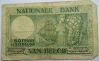 1928 Belgium 50 Frank   10 Belgas Banknote Scarce
