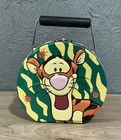 Tigger From Winnie The Pooh Metal Tin Round  Green yellow Lunch Box 3d Vintage