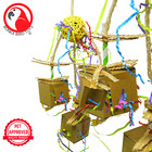 Bonka Bird Toys 2635 Peekaboo Trio Forage Chew Shred Medium Parrot Cage Toy