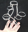 Seven  Sphere Display Stand Metal Medium Size Chrome Color