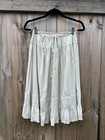 Antique Women s White Cotton Victorian Petticoat Eyelet Trim