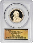 2026-s Sacagawea Native American Dollar Pr69dcam First Strike Pcgs Anniv Label