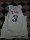 Nike Miami Heat City Jersey- Dwayne Wade  White Vice - Mens Size Large