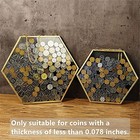  Gold Glass Frame For Coin Display  Wall Hanging Coin Collecting Holders  