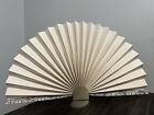 Vintage Paper Fan With Brass Shell Base - Coastal Theme Decor