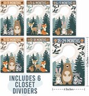 6 Hanger Dividers Baby Closet Size Dividers - Woodland Baby Closet Dividers    