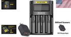 Usb Battery Charger 4 Slot Quick Li-ion Ni-mh Ni-cd Aa Aaa 18650 21700