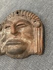 Unknown Age Pre Columbian Style Pottery Head   Face Figurine
