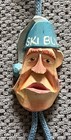 Vintage Numbered Bill Burch Carved Ski Bum Bolo Tie
