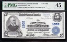 Amazing  scarce  Crisp High Grade 1902  5 Providence  Ri National Note  Pmg 45 