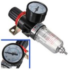Air Compressor Water Filter With Regulator Water Trap 1 4  Npt Air Tool Cleaning