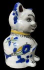 Antique Persian Middle Eastern Qajar Pottery Faience Cat 5-5 8  1880 Iran