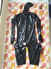 Face Entry Latex Full Catsuit With Toes No Zip With Two Sheath 0 4mm Customized