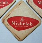 Lot Of 4 Rare Vintage 1970 s  Michelob Beer Coasters  Old Stock Unused Pb59