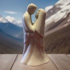 Vintage Wilton Wedding Cake Topper 5  Porcelain Bride Groom Figurine Simplistic