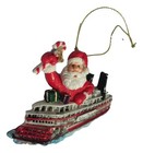 Steamboat Santa New Orleans Christmas Ornament Mardi Gras Party Favors