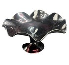 Vintage Compote Bowl Amethyst Art Glass 10 25 Inches Mid Century Modern