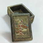 Rare Ancient Egyptian Mummification Box Pharaoh Isis Anubis Antique Jewelry Box