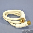 Leviton White 18  Coaxial F-type Video Cable W  Gold Connectors Rg59 C5851-1gw