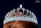 Princess Wedding Tiara Crown Rhinestones 2 5  Bridal Veil Headband Hair Jewelry