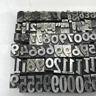 Large Lot Of Vintage Metal Letterpress Type Numbers Crafts Projects Over 15lbs
