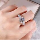 4 Carat Oval Cut Moissanite Solitaire Engagement Ring Solid 14k White Gold Vvs1