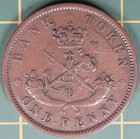 1852 Province Of Canada One Penny Token Pc-6b5