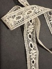 Antique vintage Narrow Insertion  05  Beading Lace Trim Ecru 1 1 2 Yrd