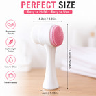 2 In 1 Facial Cleansing Brush Soft Bristle   Silicone Face Scrubber Deep Clean 