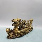12 Inch Brass Home Feng Shui Decorate Auspicious The Eight Immortals Dragon-boat
