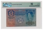 Austria Banknote 20 Kronen 1919 Pmg Ms 66 Epq Gem Uncirculated