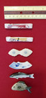 Vintage Japanese Porcelain Chop Stick Rest Holder Assortment Set Of 6