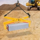Heavy Duty Stone Lifting Clamp 1764lbs Capacity Alloy Steel Scissor Clamp Yellow
