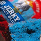 El Ranchito Crunchy Beef Jerky     Spicy Blue Takis   6 Oz 