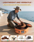 Vegan Leather Hat Box Fits 4 Cowboy Or Wide-brim Hats  Padded Storage Case With