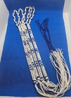 Handmade Hemp Tzitzits W yhvh In Paleo Or Modern Hebrew Letters -blue Over White