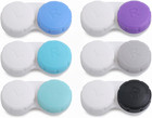 Contact Lens Case Pack Of Six Colorful Travel Storage Box Holder Container For