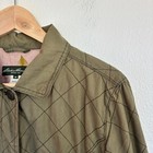 Eddie Bauer Waxed Canvas Jacket Womens M Green Barn Chore Field Outdoor Fishing