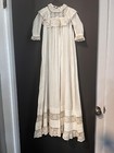 Antique Long Victorian Lace Christening Baptism Gown
