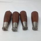 Vtg Round Tapered Mcm Wooden Chair  Table Legs With Adjustable Tips Set Of 4