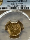 1861 2 5 Gold Liberty Pcgs Unc Detail New Reverse 