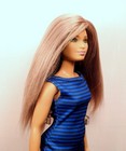 Barbie Doll Wig Size 4 Silky Viscose Ooak Custom  193 Light Brownish Mauve