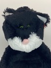 Ty Attic Treasures Bessie Black White Cat 12  Plush Stuffed Animal Super Soft